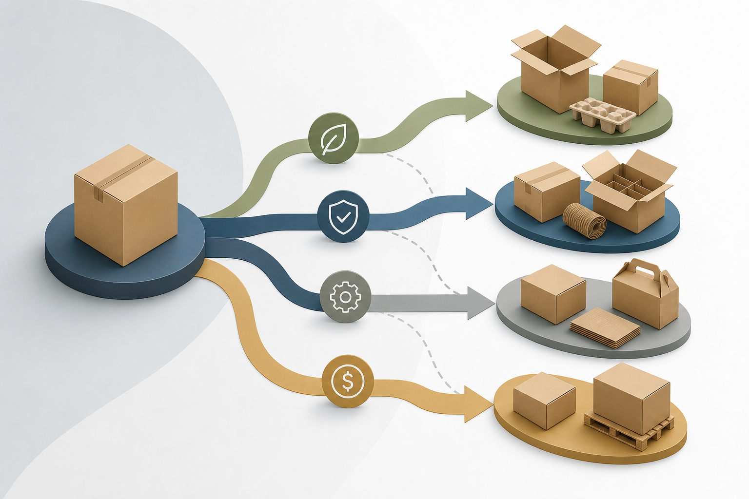 Procurement decision tree for choosing one carton, multiple cartons, or smaller paper quantities