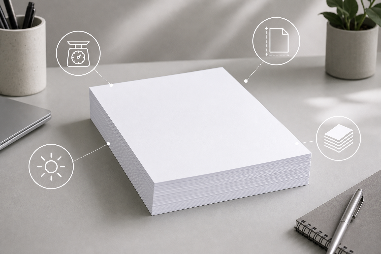 20 lb white copy paper specifications including brightness size and sheet count