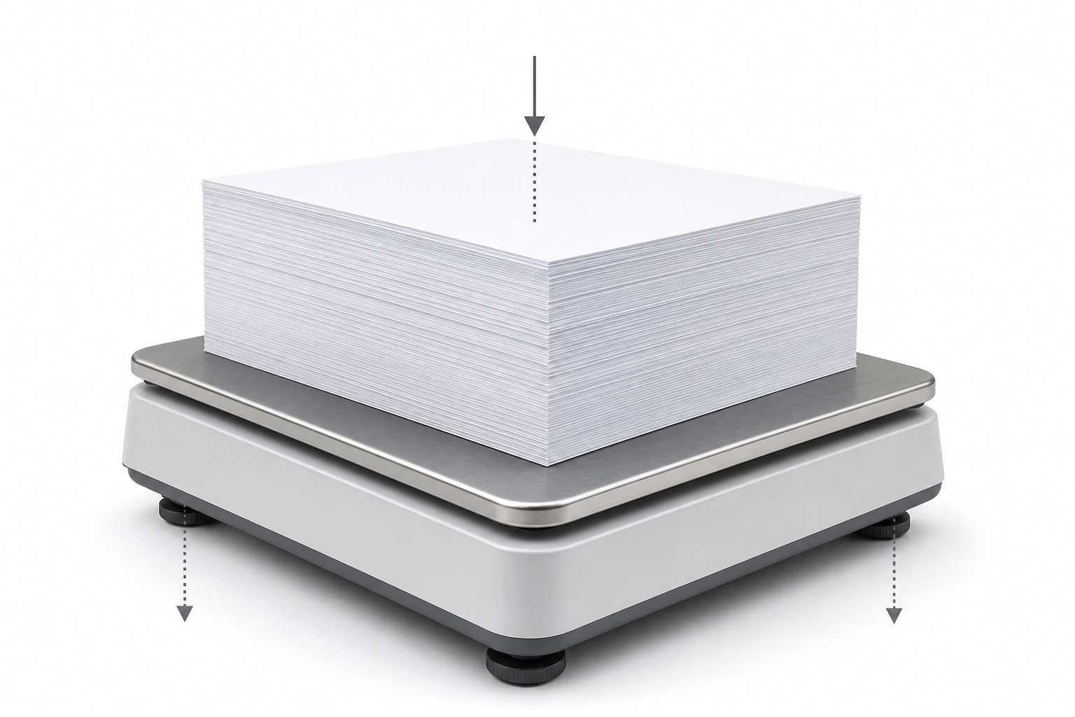 visual explanation of 20 lb bond copy paper as a purchasing weight specification