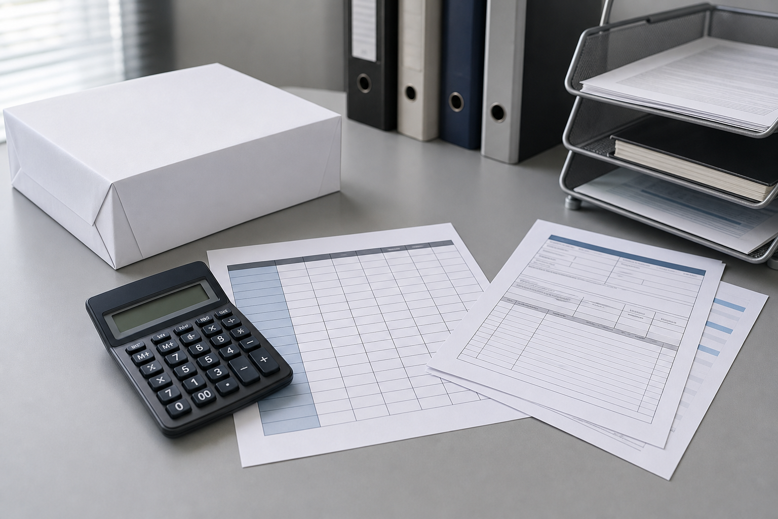Procurement worksheet for comparing copy paper case landed cost