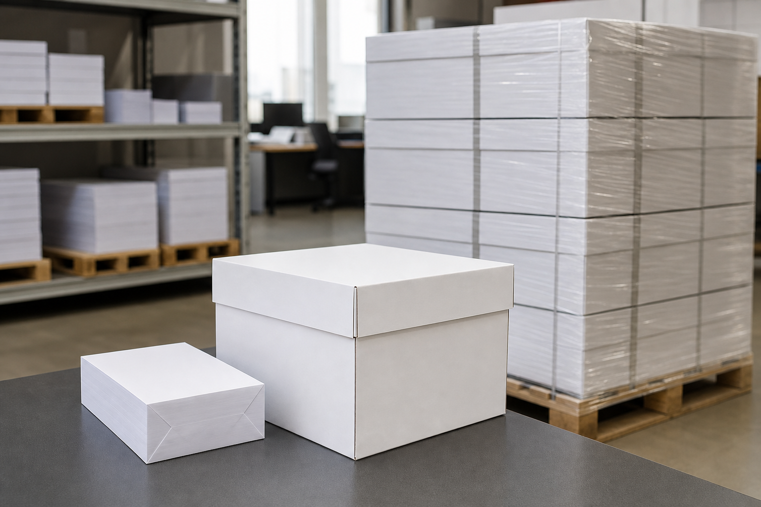 500 sheet ream compared with 5000 sheet case of copy paper