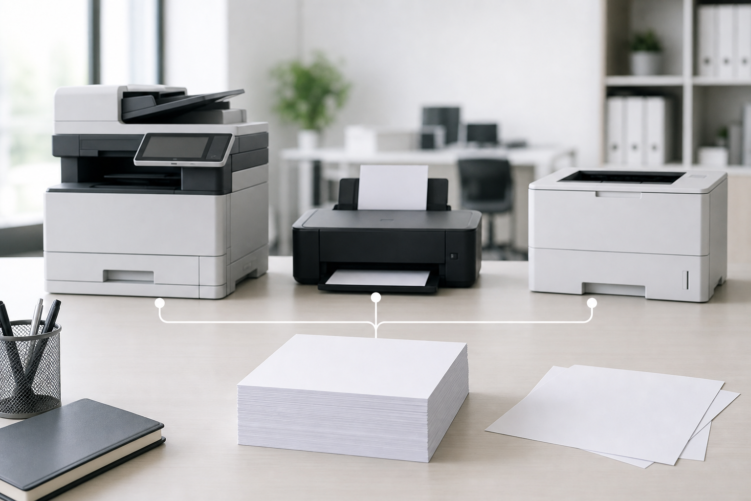 Copy paper compatibility chart for copy machines, inkjet printers and laser printers