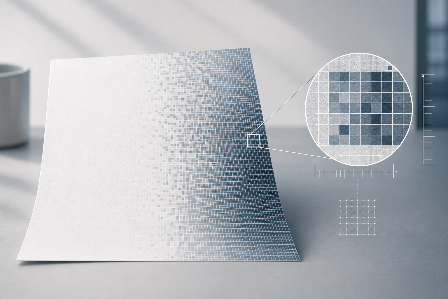 How to calculate copy paper measurements in pixels using DPI