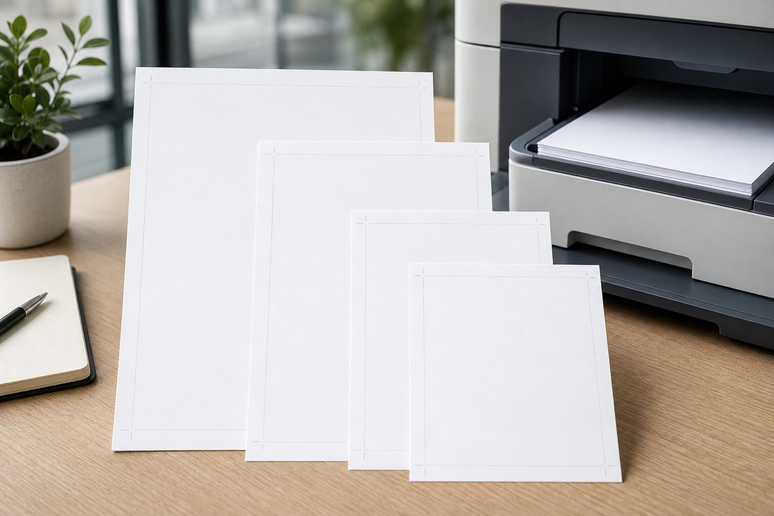 Visual comparison of paper size mismatch risks for Letter, A4, 11 x 17 and A3