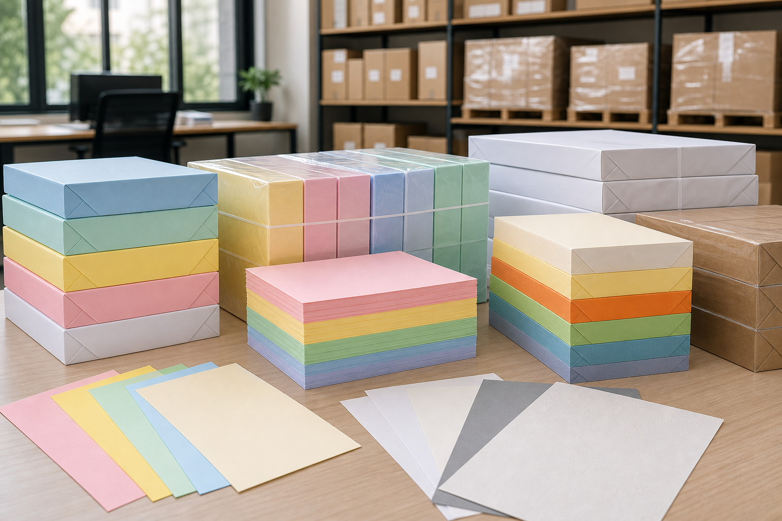 Professional illustration for Colored Copy Paper: Colors, Reams, Bulk Packs & Buying Guide