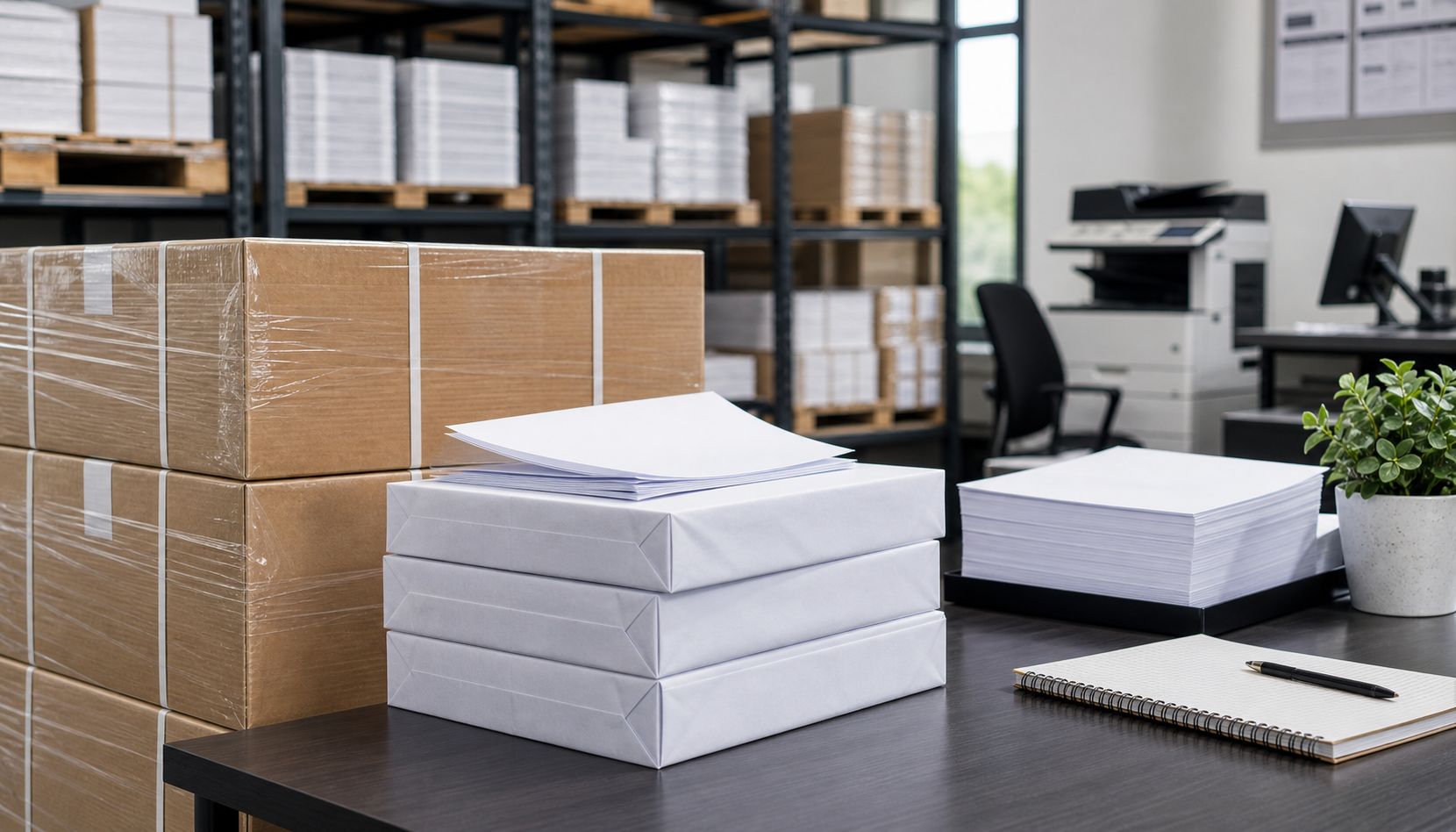 Professional illustration for Copy Paper Ream Buying Guide: Sizes, Sheets, Specs, and Bulk Cases