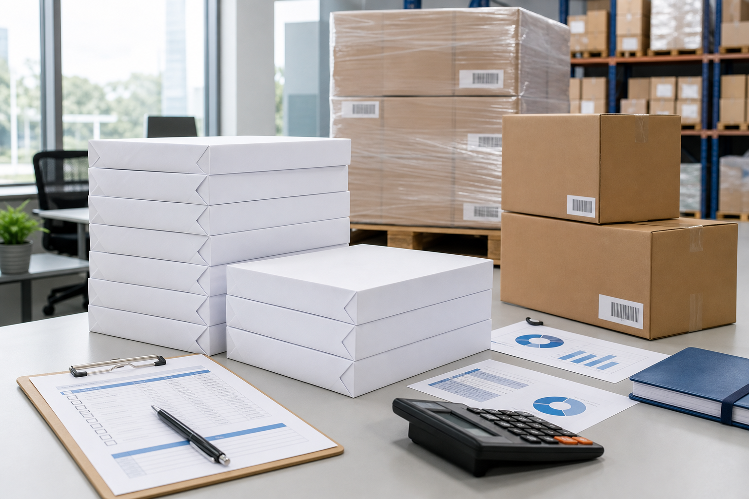 Professional illustration for Letter Copy Paper: B2B Ordering Guide for U.S. Office Restocking