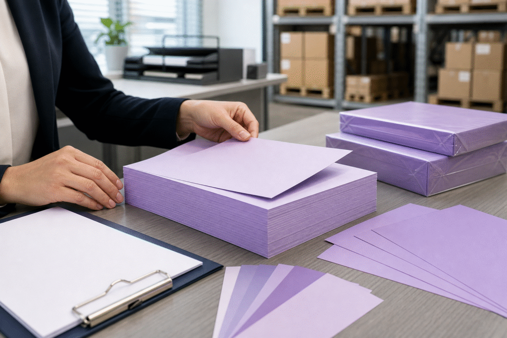 Featured purple copy paper specification guide for bulk buyers
