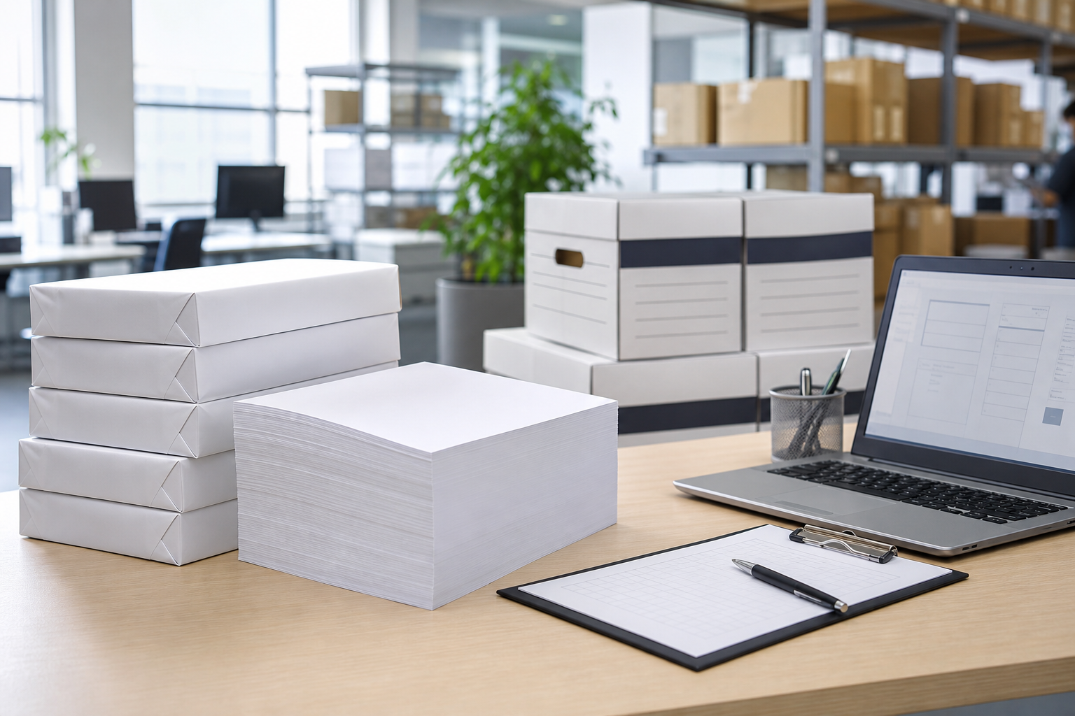 Professional illustration for Regular Copy Paper: The Default Standard for Office Reorders