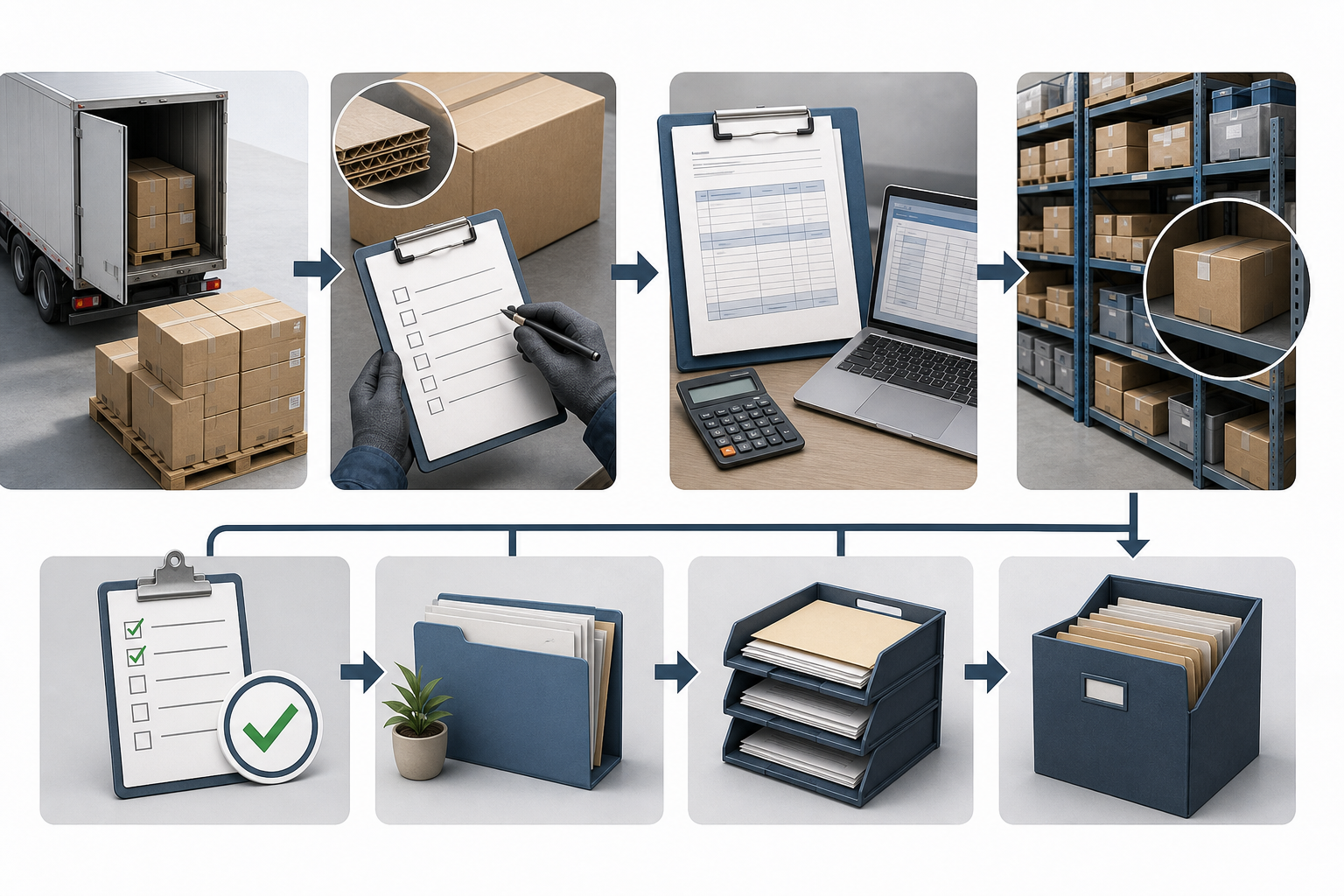 Receiving verification workflow for an approved Hammermill Copy Plus paper spec