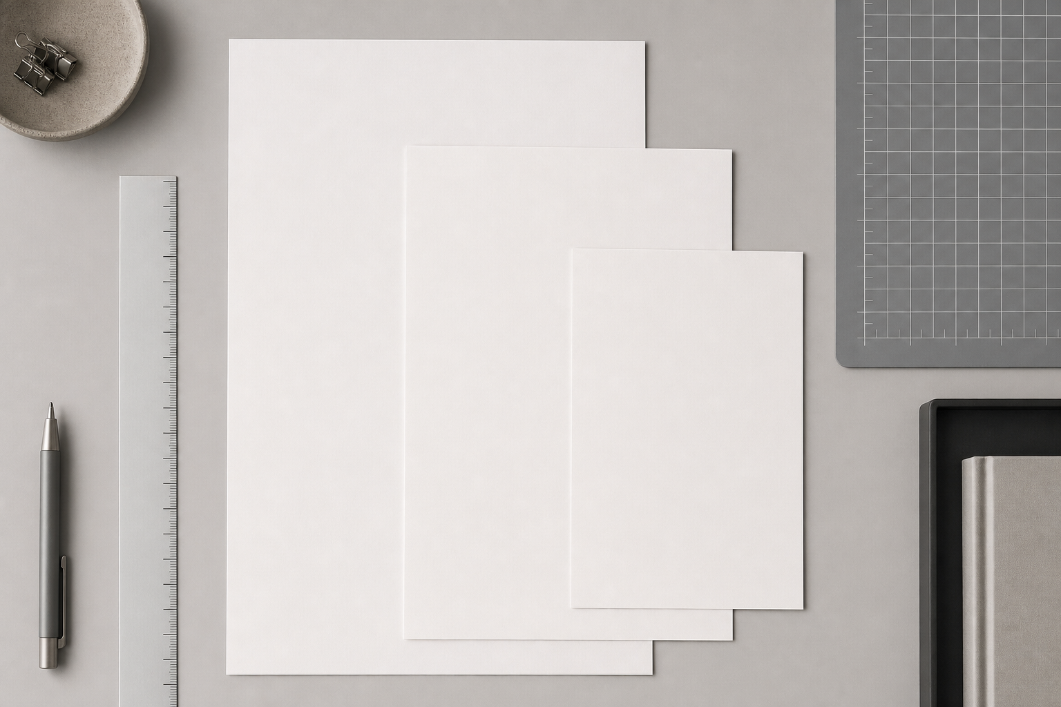 Comparison of different blank office paper sizes for ordering accuracy