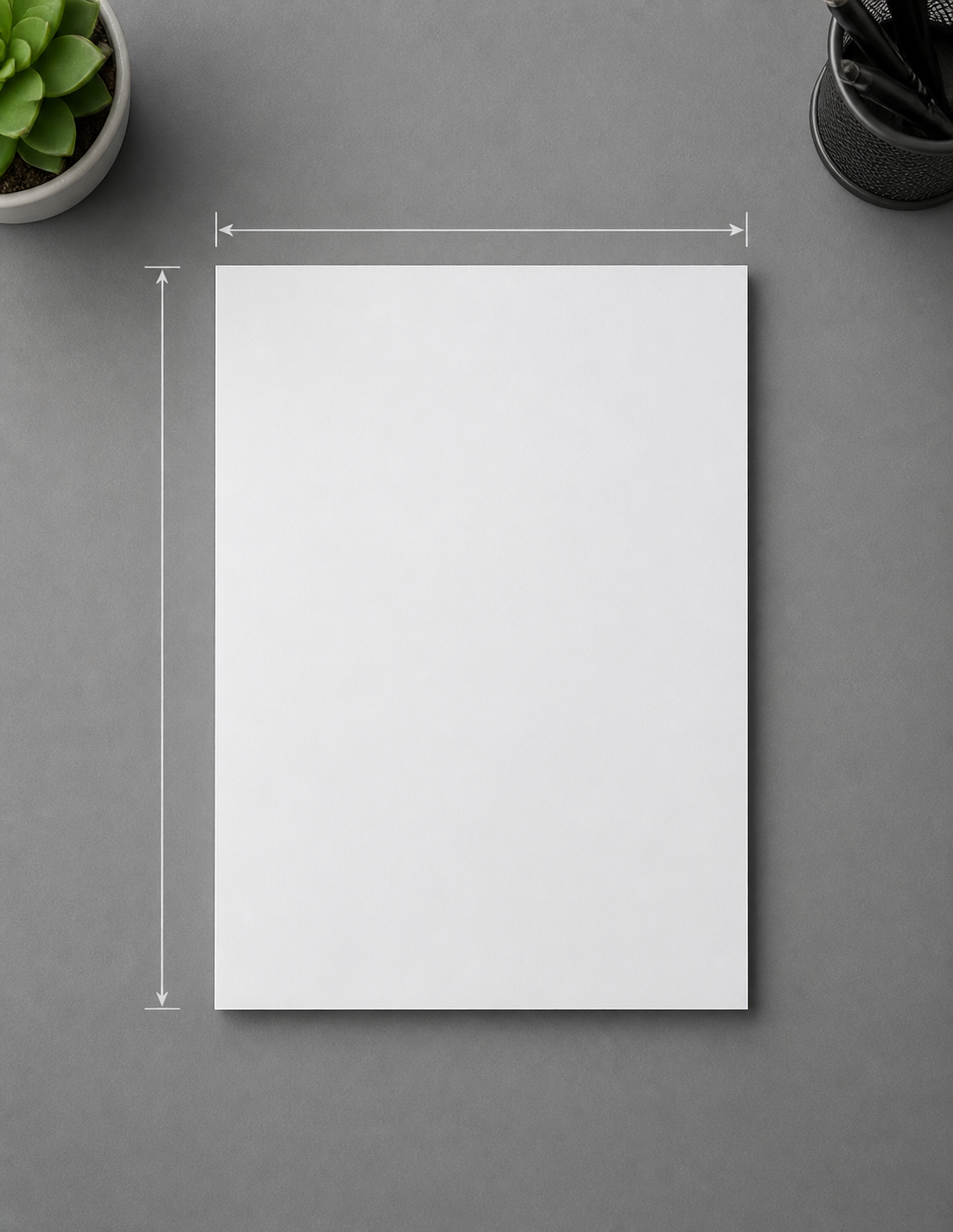 US Letter copy paper shown as the normal 8.5 x 11 inch office sheet