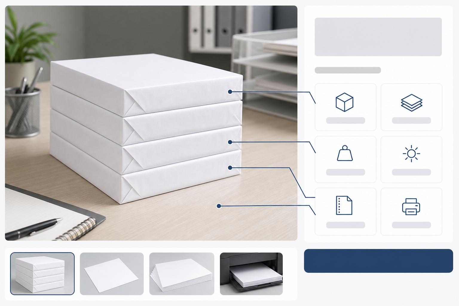 Brand-neutral copy paper product card fields buyers should verify before ordering