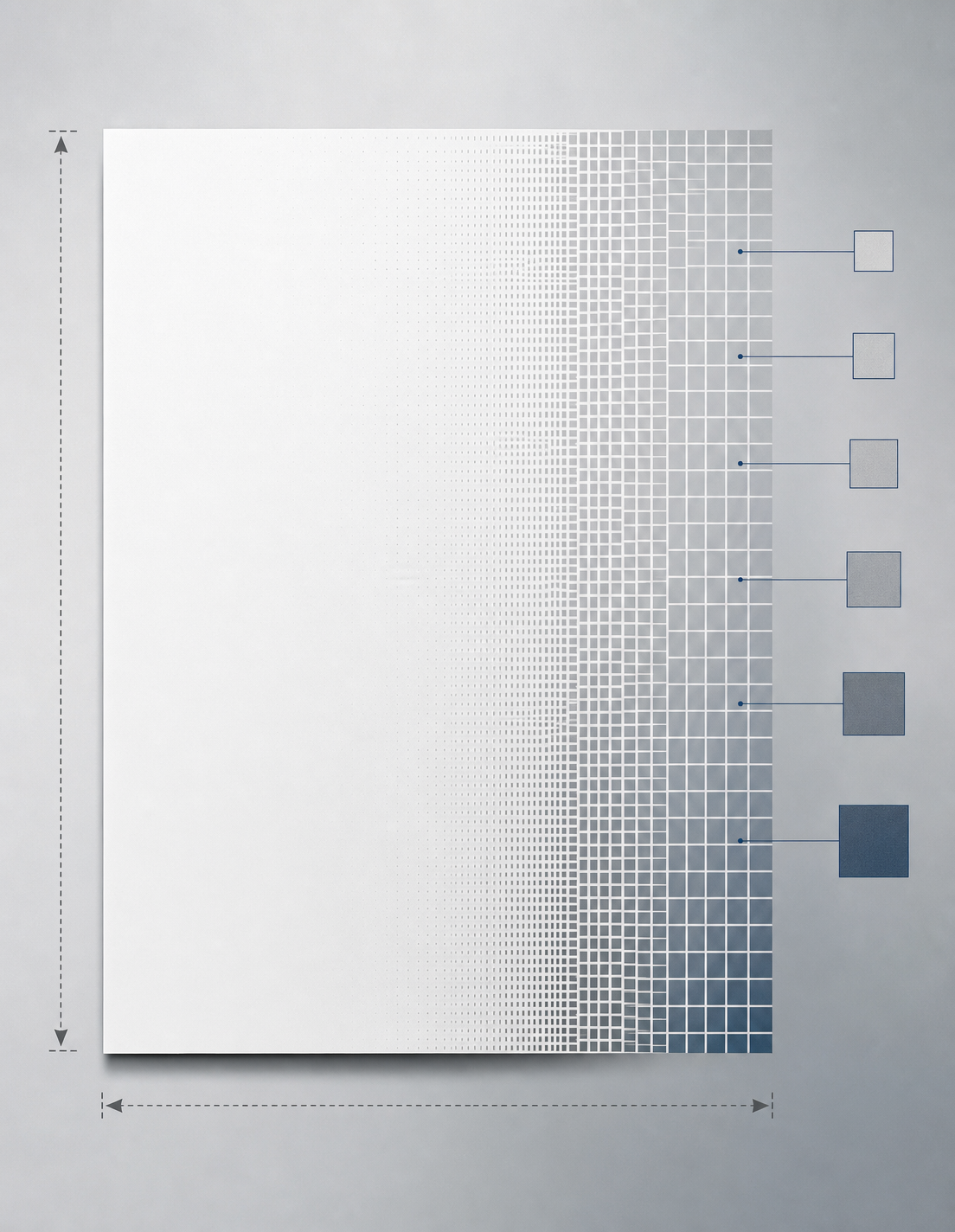 Standard printer paper pixel size concept based on DPI and Letter dimensions