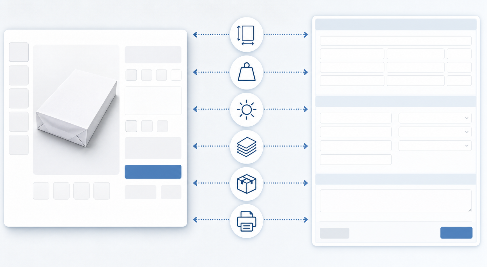 Target retail listing fields converted into a B2B copy paper order line